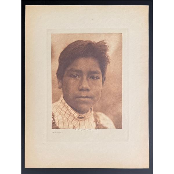 Edward Curtis Photogravure A Maidu Boy
