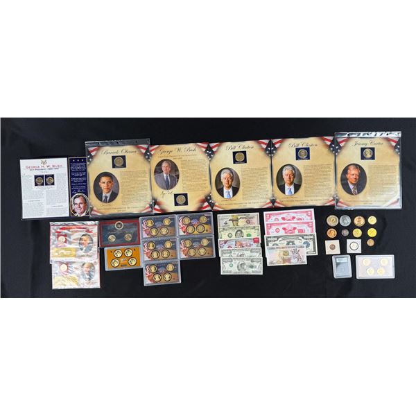Collection of President Coins and Funny Money