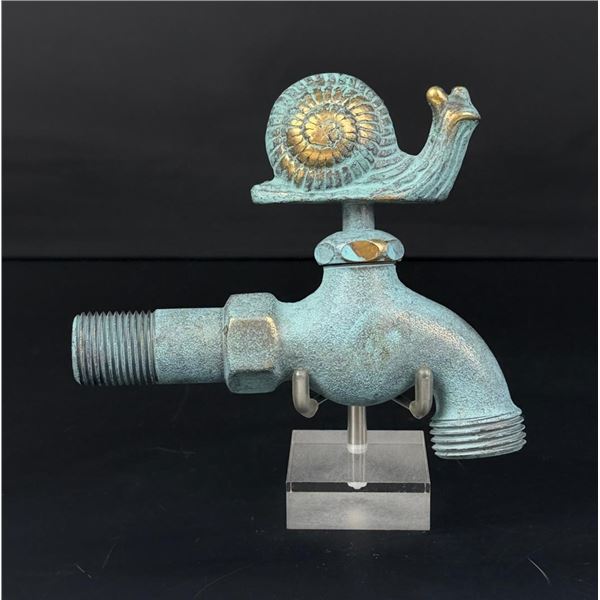 Bronze Snail Handle Garden Water Hose Tap