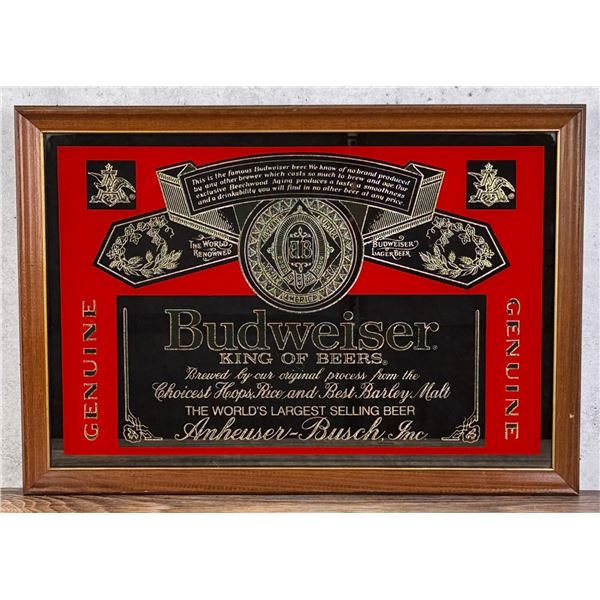 Budweiser King of Beer Mirror Sign