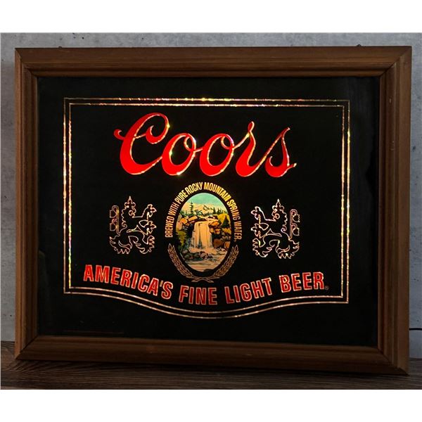 1978 Coors Light Lighted Beer Sign