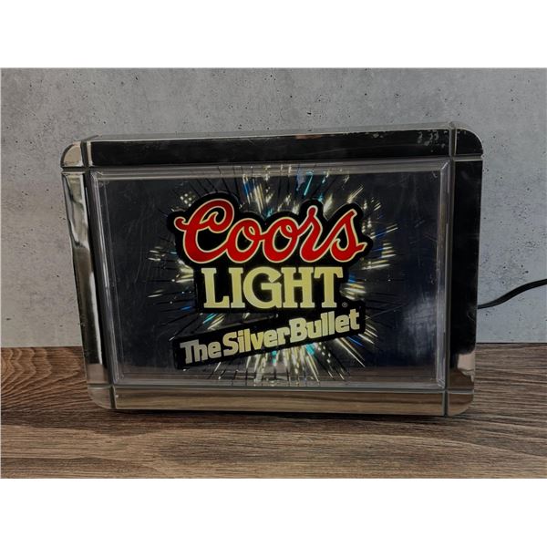 Coors Light Silver Bullet Lighted Beer Sign