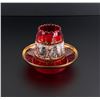 Image 1 : Venetian Murano Ruby Ruby Red Fairy Lamp