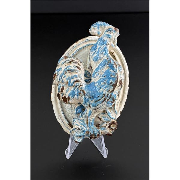 Cast Iron Hubley Rooster Cock Knocker Doorknocker