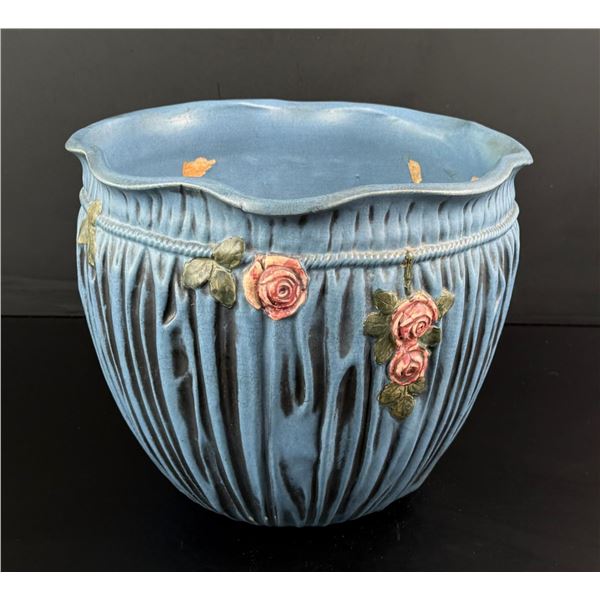 Weller Blue Drapery Pottery Jardiniere