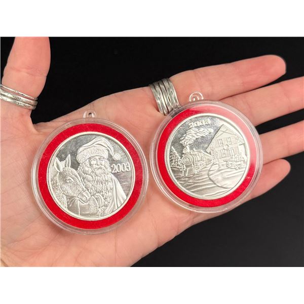 2003 Merry Christmas Santa Claus Silver Rounds