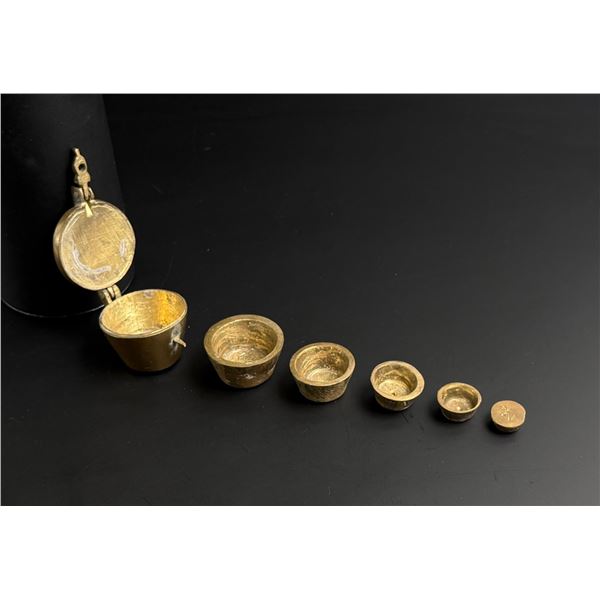 Brass Apothecary Nesting Opium Scale Weights