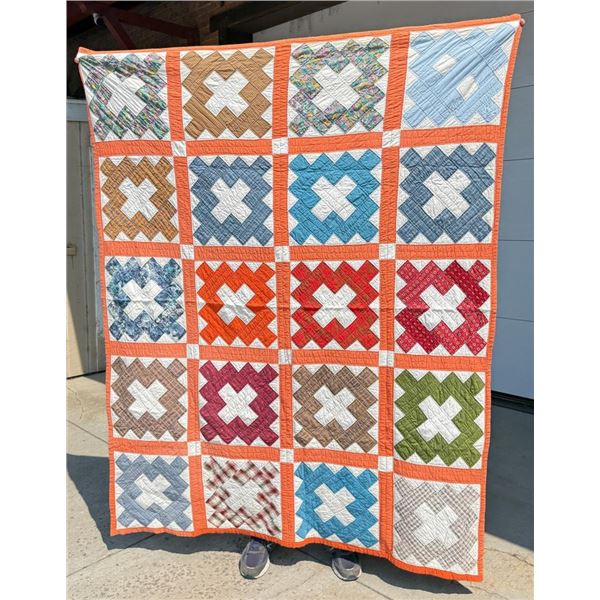 1940s Churn Dash Quilt