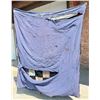 Image 2 : Antique Checkerboard Farmhouse Feedsack Quilt