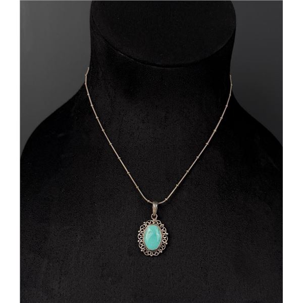 Sterling Silver Turquoise Necklace