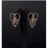 Image 1 : Sterling Silver Garnet Earrings