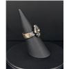 Image 2 : Israel Sterling Silver 14K Gold Flower Ring