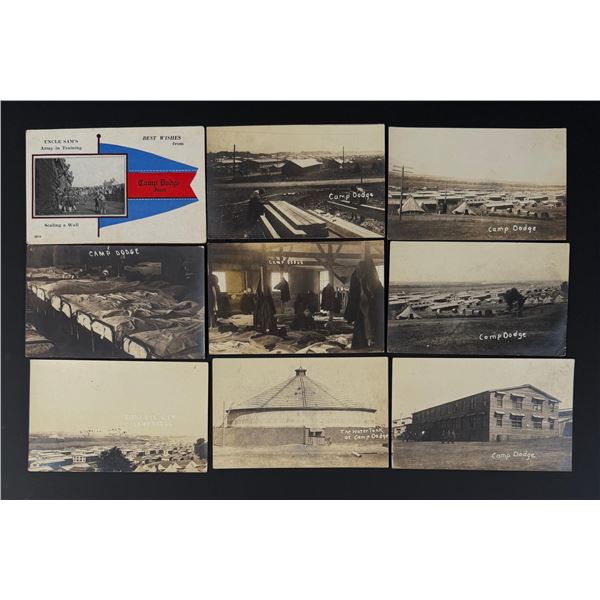 WWI WW1 Camp Dodge Iowa RPPC Postcards