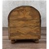 Image 4 : Geometric Wood Inlaid Box Treasure Chest
