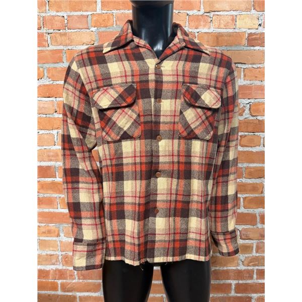 Vintage Kings Road Sears Wool Plaid Flannel Shirt