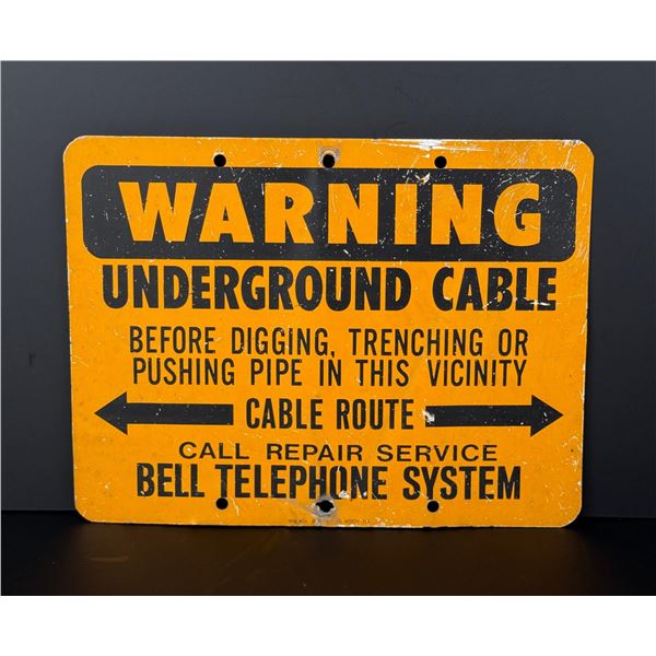 Bell Telephone System Warning Sign