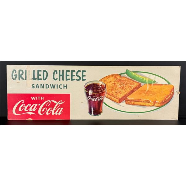 1953 Grilled Cheese and Coca Cola Lithograph Sign