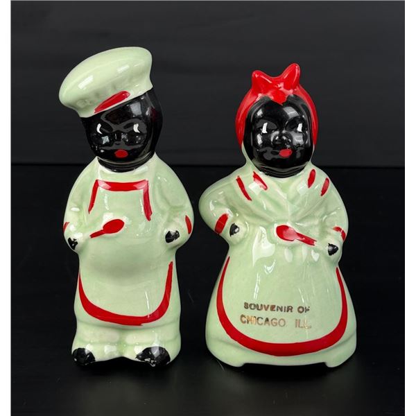 Chef and Mammy Black Americana Salt Pepper Shakers