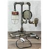Image 7 : Industrial Found Object Pipe Fitting Lamp