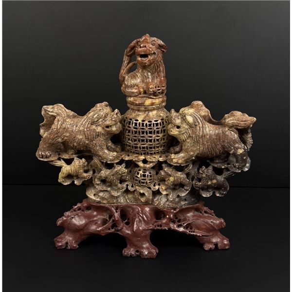 Chinese Soapstone Censer Incense Burner