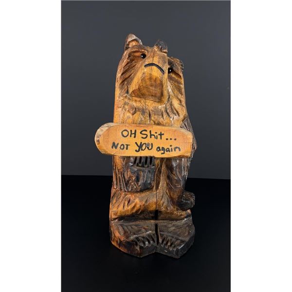 Montana Oh Shit Chainsaw Carved Bear