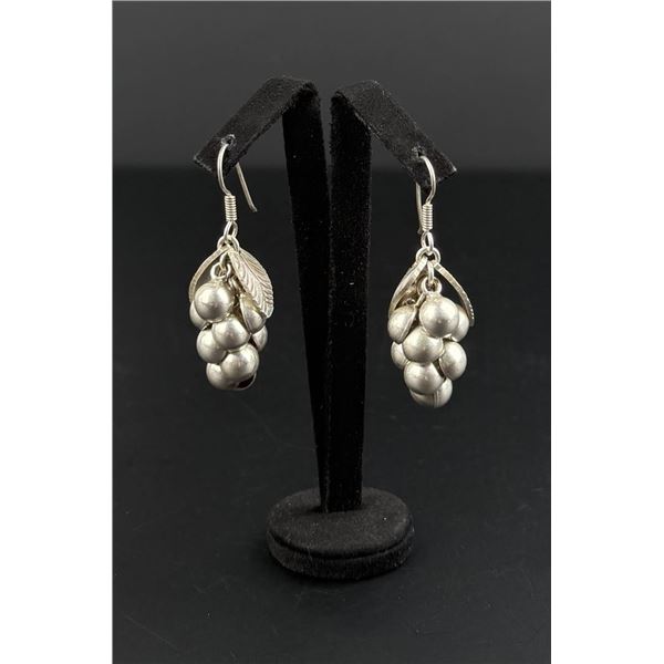 Taxco Mexico Sterling Grape Earrings