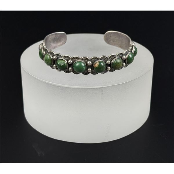 Fred Harvey Era Navajo Sterling Turquoise Bracelet