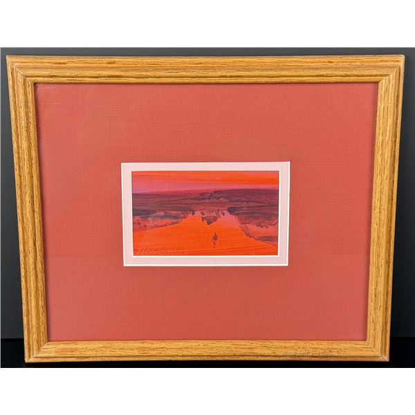 Buffalo Kaplinski Sky Man Watercolor Painting