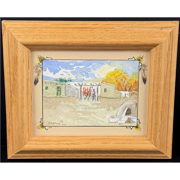 Ed Jojola Chile Harvest Watercolor