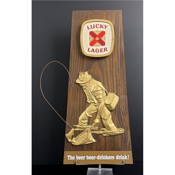 Lucky Lager Fly Fishing Bar Sign