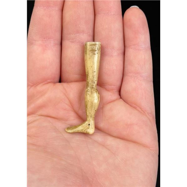 Whaler Made Lady Leg Scrimshaw Pipe Tamper