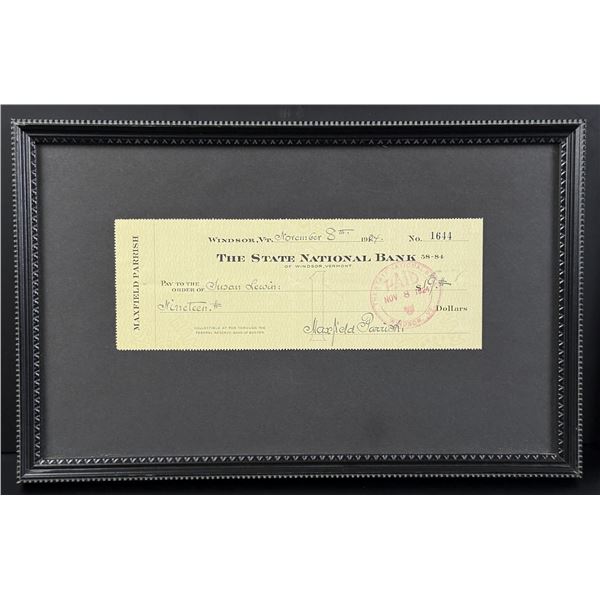 Susan Lewin Maxfield Parrish Signed Check