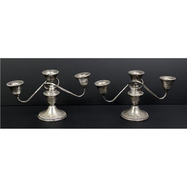 Rogers Weighted Sterling Silver Candlesticks