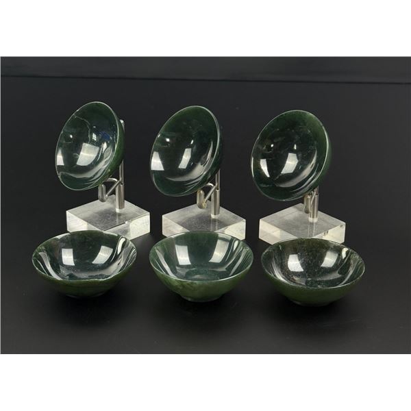 Collection of German Carved Agate Cups Bowls