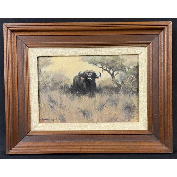 Gert Pietersen African Water Buffalo Painting