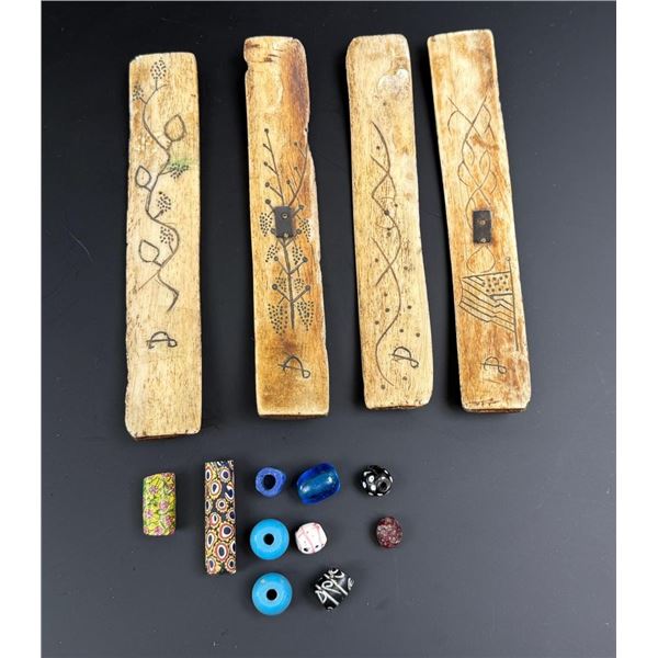 Native American Indian Bone Game Pieces