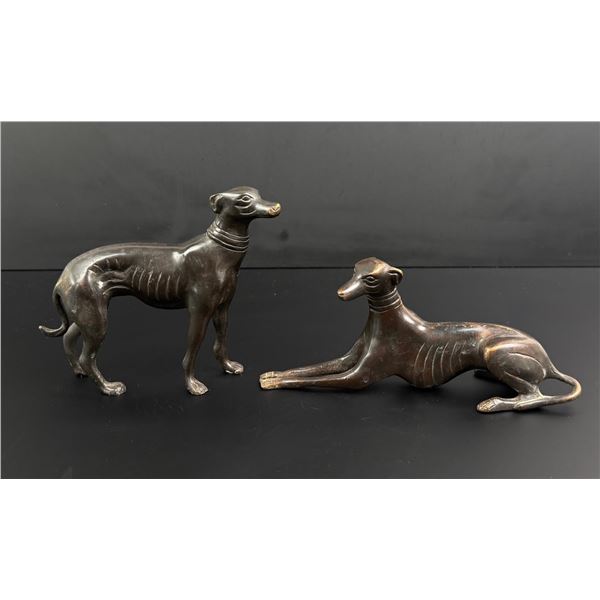 Mid Century Brass Whippet Greyhounds