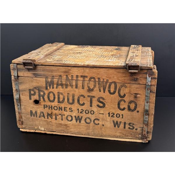 Manitowoc Products Wisconsin Wood Shipping Crate