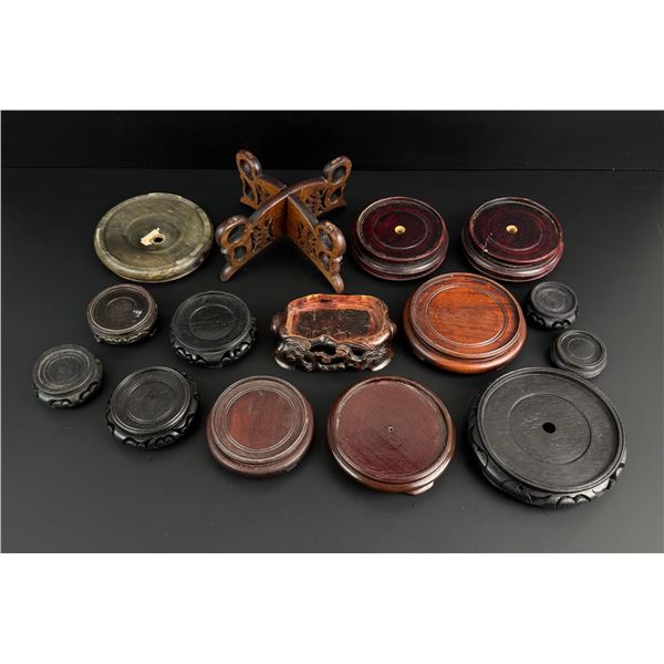 Collection of Chinese Wood Bases