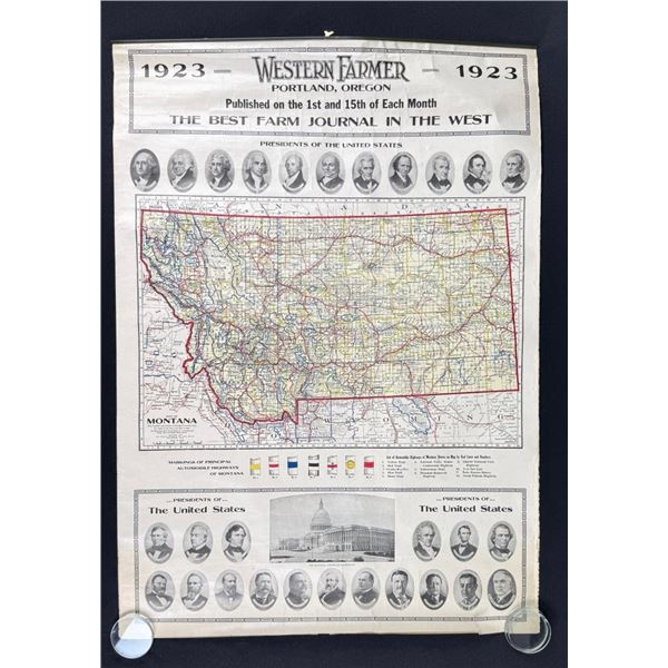 1923 Western Farmer Montana Map