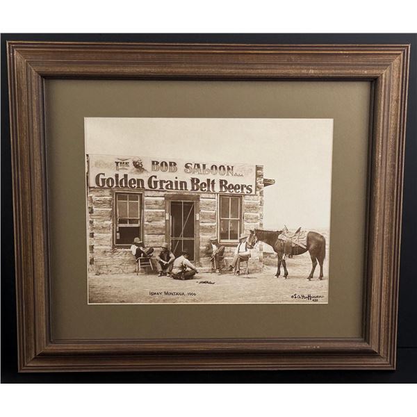 L.A. Huffman 1906 Bob Saloon Islay Montana Photo