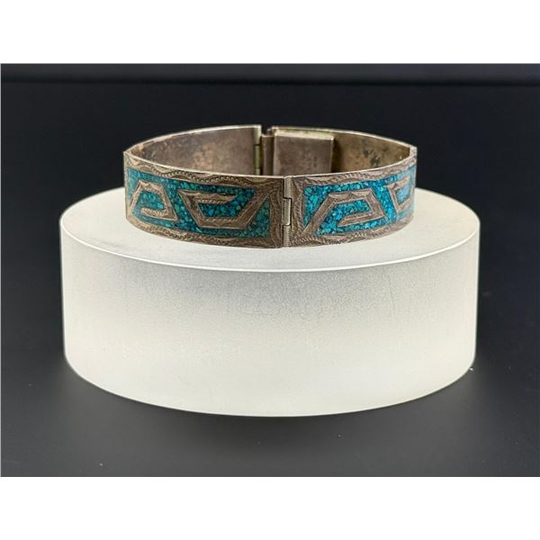 Taxco Mexico Sterling Silver Turquoise Bracelet
