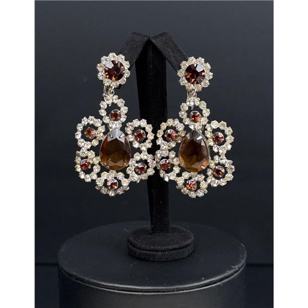 Kenneth Jay Lane Rhinestone Chandelier Earrings