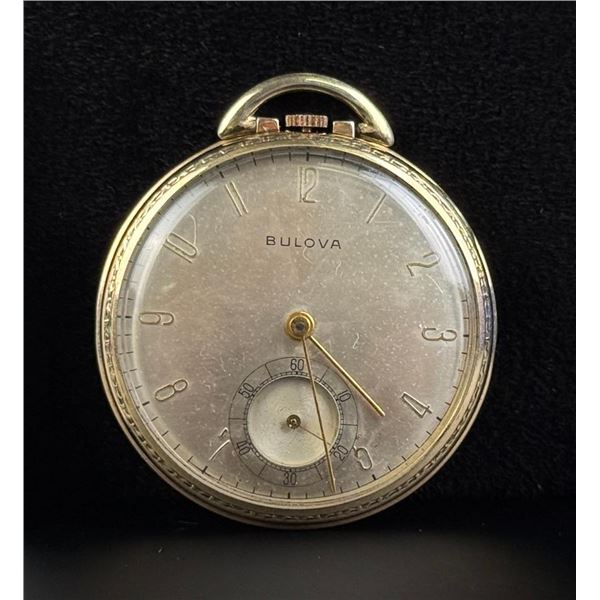 Bulova 10K Rolled Gold Pocket Watch