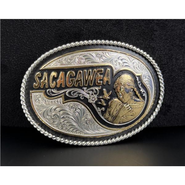 Montana Silversmiths Sacagawea Cowboy Belt Buckle