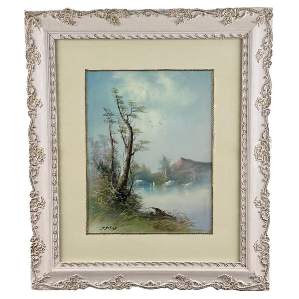 M. DeGraff Pastel Landscape Drawing
