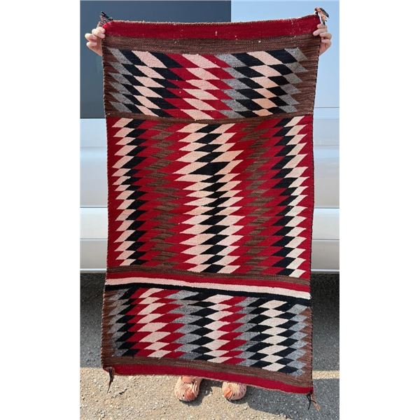 Ganado Navajo Indian Saddle Blanket Rug