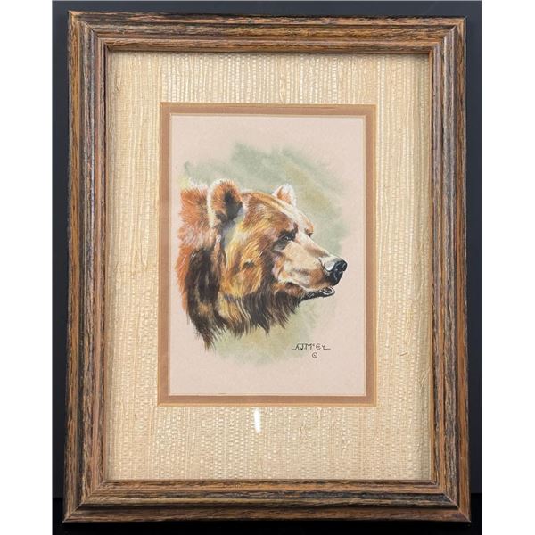 A J Jeanie McCoy Grizzly Bear Painting