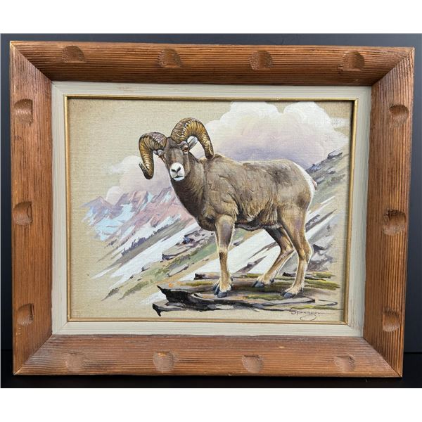 Elmer Sprunger Big Horn Sheep Painting