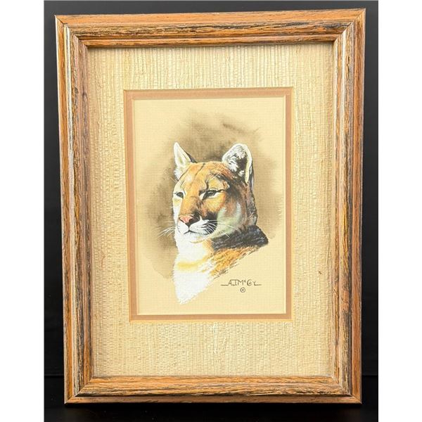 A J Jeanie McCoy Mountain Lion Painting